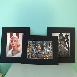 3 pieces of wall art